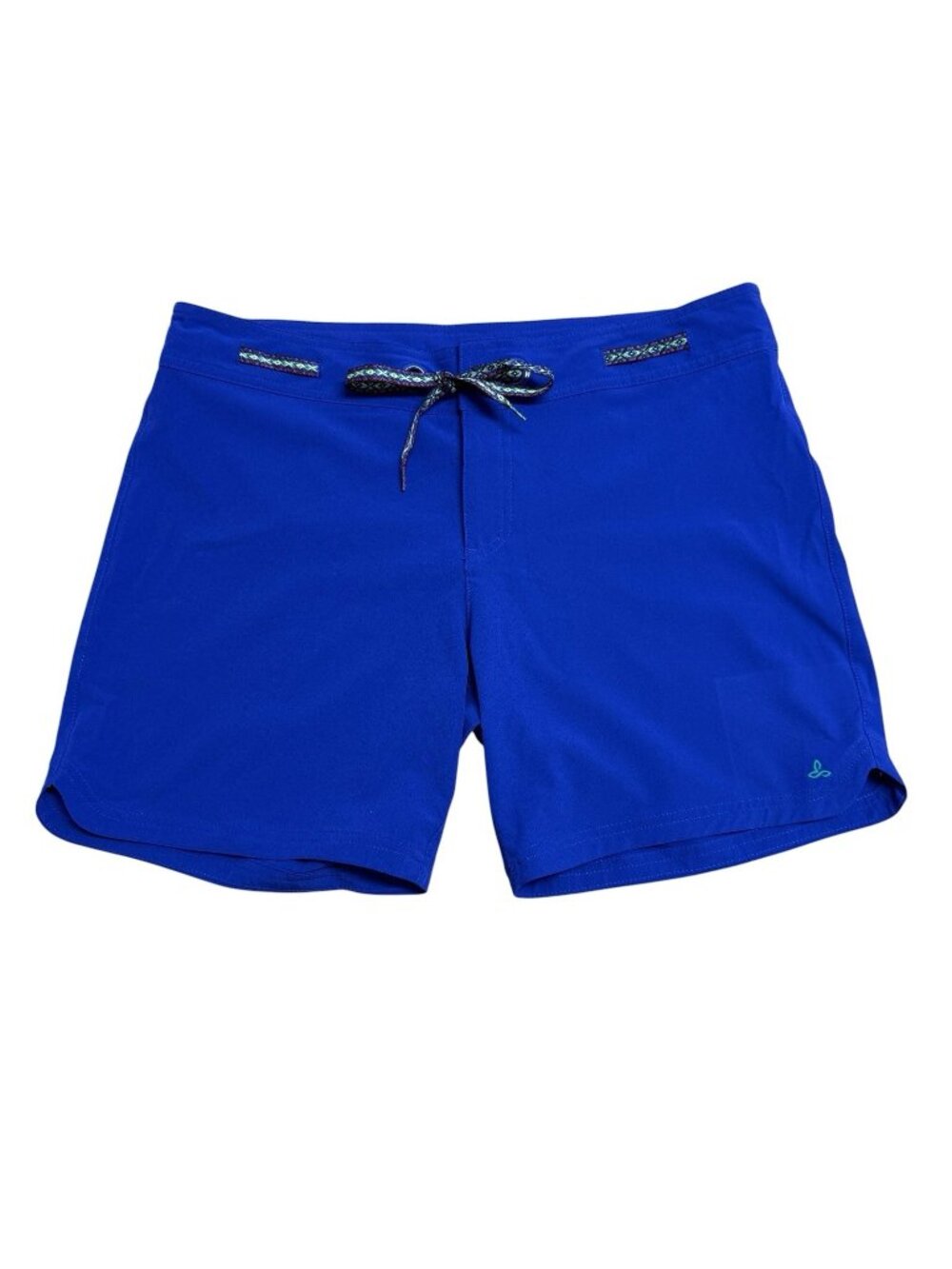 PRANA SILVANA BOARD SHORTS SAIL BLUE WOMENS L HIKING SWIM SURF DRAWSTRING NEW